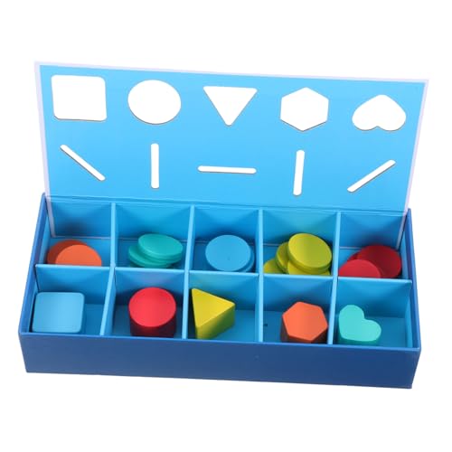 EXCEART 1 Schachtel Farbsortierbox Kinderspielzeug Gadget-Dekorationen Bekleidung Sportspielzeug Holz Sortierspielzeug Formen Sortierbox Memory-Spiel für Senioren Shape-Sorter-Spiel von EXCEART