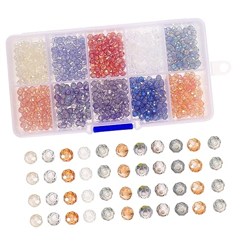 EXCEART 1 Schachtel Flache Glasperlen Süße Perlen Schmuck Edelstein Perlen-telefon-charme Perlen-kits Reize Kleine Behälter Mit Deckel Kunstdekor Bausatz Zahlenperlen Webstuhl Raumperlen von EXCEART