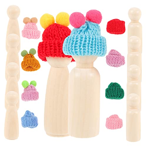 EXCEART 1 Set Holzhandwerk Unvollendetes Geschäft Schlichte Steckpuppen Mini Für Menschen Kinderspielzeugfiguren Puppenhaus Beinverbindung Für Die Puppenherstellung Steckregal von EXCEART