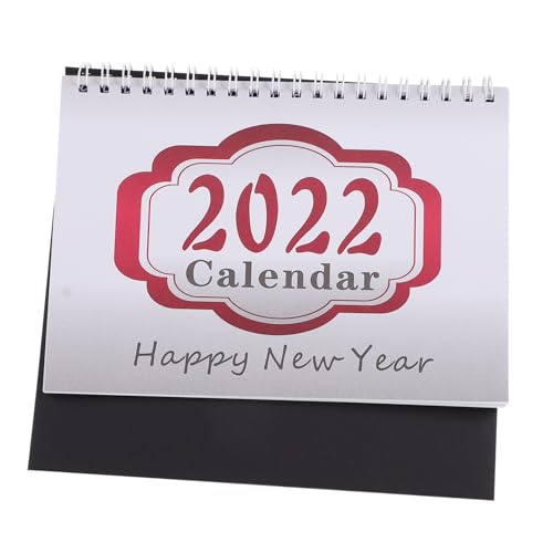 EXCEART 1 Stück 2022 Englischer Tischkalender 2022 Tischkalender Auf Staffelei 12 Monate Wandkalender -desk-kalender Mini Tischkalender 2022 Jährliches Agendabuch Black Papier von EXCEART