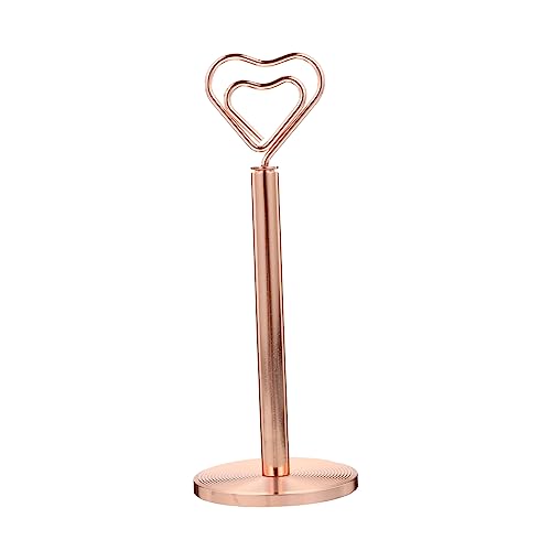 EXCEART 15 Cm Herz Rose Gold Metall Tischplatte Foto Clips Memo Stand Clamp Für Hochzeit Dekorationen von EXCEART