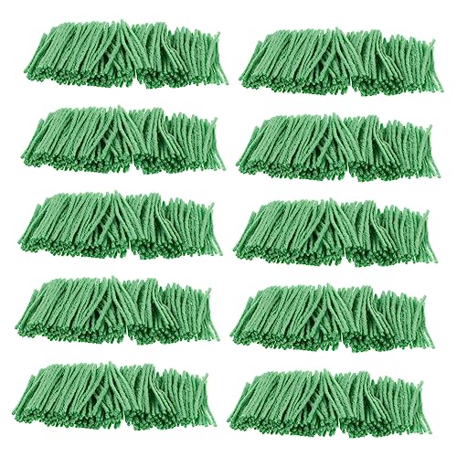 EXCEART 10 Rollen Stickgarn für Teppiche deckenplatte deckenpaneel decken paneele Knüpfhaken Teppichwolle bunte Garnbündel Jumbo outdoor teppich wandteppich DIY Garn Häkelgarn Acryl Green von EXCEART