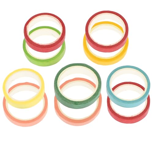 EXCEART 10 Rollen Washi-Tape Bandspender Kunstband funkeln Pastell Körperband Scrapbooking-Zubehör Masking Tape für Scrapbooking Geschenkidee mit Washi Tape Abdeckband aus Papier Klebeband von EXCEART