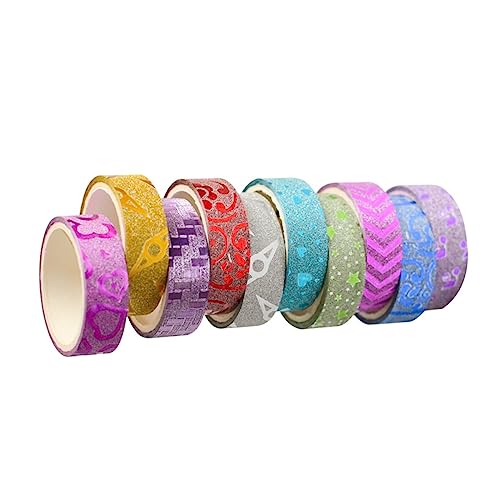 EXCEART 10 Stk DIY Klebeband Dekorative Klebebänder Glitzernde Klebebänder Glanzband Colorful von EXCEART