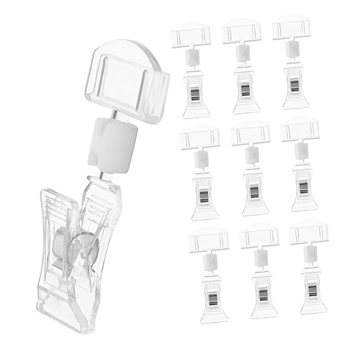 EXCEART 10 Stück Acryl Preisschild Clips Warenschild Halter Für Preisauszeichnungen Transparent Ideal Für Supermärkte Geschäfte Und Büros Stabil Und Langlebig von EXCEART