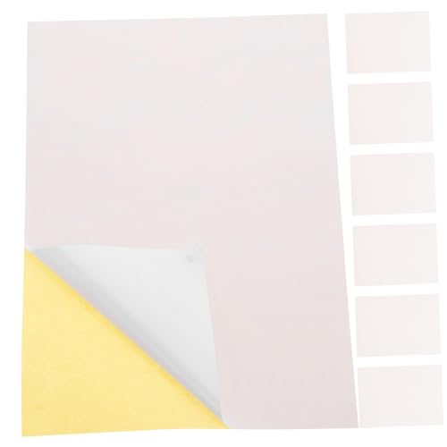 EXCEART 100 Blatt Druckerpapier Entfernbare Aufkleber Etiketten Leeres Fotopapier Praktisches Aufkleberpapier Vinyl Druckeraufkleberpapier Selbstklebendes Selbstklebendes Papier von EXCEART