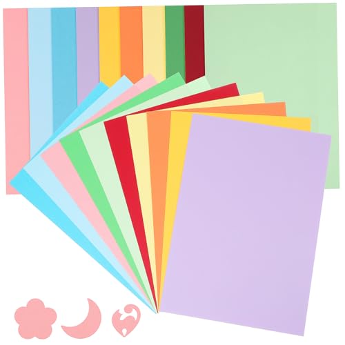 EXCEART 100 Blatt farbiger Karton Konstruktionspapier Kartenmaterial für die Kartengestaltung Zubehör für die Kartenherstellung Scrapbooking-Zubehör dicker Karton Einladungspapier von EXCEART