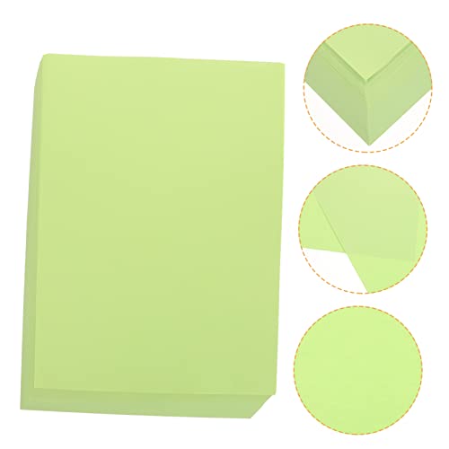 EXCEART 100 Blatt farbiges A4-Papier farbiges Origami-Papier farbiges Baupapier Werkzeug für Geschenkpapier faltpapier druckerpapier bunt DIY zubehör origami DIY papier Light Green von EXCEART