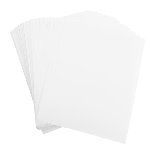 EXCEART 100 Blatt selbstklebendes Druckpapier Versandetiketten Matte Oberfläche Aufkleber Druckbare Aufkleber adressetiketten leere Aufkleber zum Drucken Aufkleber für Gewürzetiketten Weiß von EXCEART