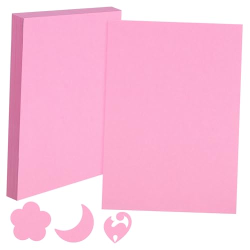 EXCEART 100 Stk farbiger Karton rosa Papier rosa Plakatwand rosa Kopierpapier rosa Tonpapier rosa Druckerpapier Karten aus Aquarellpapier farbiges Kartonpapier Bastelpapiere farbige Pappe von EXCEART