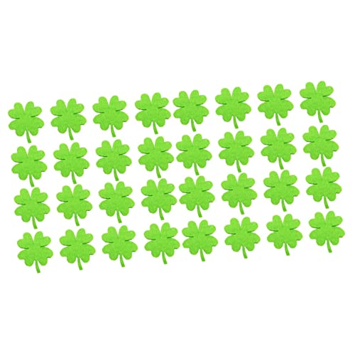 EXCEART 100 Stück Accessoires Zum St Patrick'S Day Filz Kleeblatt Aufnäher St Patrick'S Day Dekoration Vierblättrige Aufnäher Zum Aufbügeln Stoney Lane Nähen Kleidung Filz von EXCEART