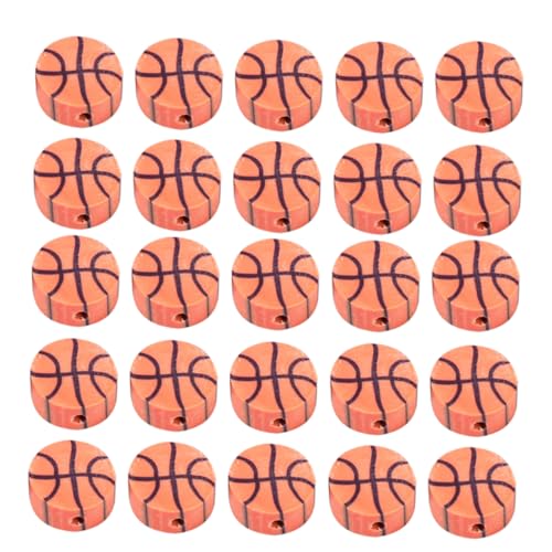 EXCEART 100 Stück Basketball Perlenmaterial Sport Basketball Perlen Perlen Sets Perlen Schmuckherstellung Halskette Basketball Perlen Für Die Schmuckherstellung Perlen Charms von EXCEART