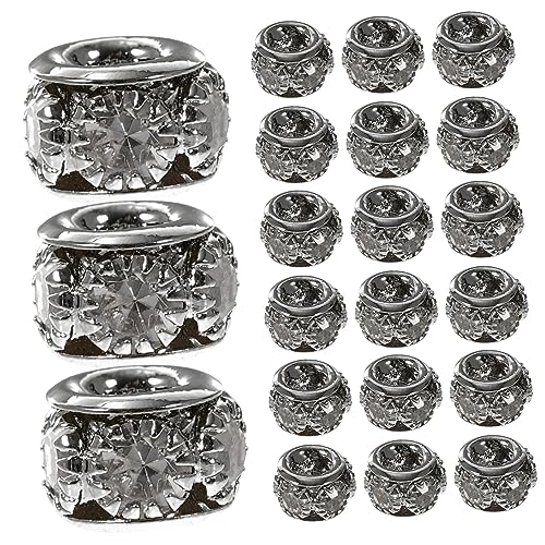 EXCEART 100 Stück Kupfer Eingelegte Diamant Abstandsperlen Lose Perlen Bastelzubehör Exquisite Designperlen Tragbare Perlen Strasssteine Draht DIY Armbandperlen von EXCEART