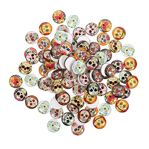 EXCEART 100 Stück Time Gem Patch Brillengestell Makramee Edelstein Cabochons Klare Ornamente Bierkrug Verschiedene Perlen Skelett Charms Anhänger Zum Aufnähen Von von EXCEART