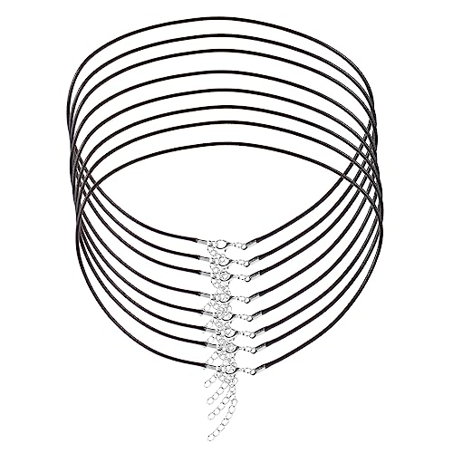 EXCEART 100st Anhänger Wachsseil Seil Halskette Schmuck Draht Wachsbeschichtete Schnüre Halskettenschnüre Für Anhänger Metallische Elastische Schnüre Perlenarmband-kit Kunstleder Black von EXCEART