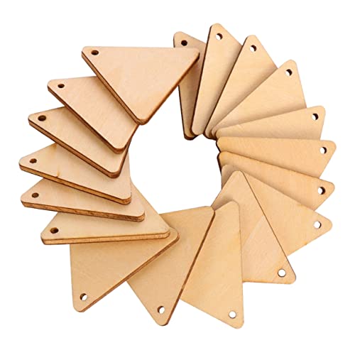 EXCEART 100st Perforierte Dreieckige Holzverkleidung Diy Holzdreiecke Diy & Handwerk Flatback-ohrringe Handwerk Holz Liefert Dreieckige Ohrringe Leere Holzanhänger Linde Se Geschenktasche von EXCEART