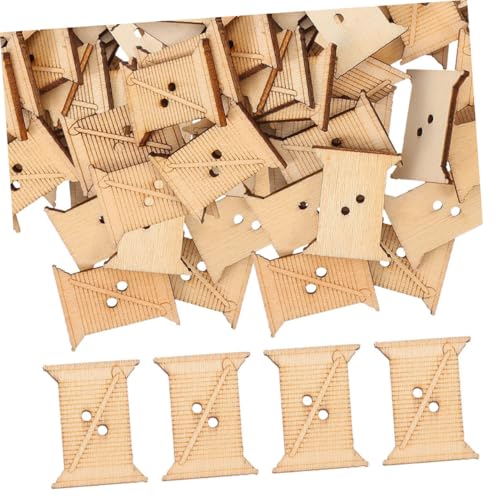 EXCEART 100st Wickelplatte Fadenspulen-organizer Stickgarnspulen Kreuzstichspule Stickgarn-organizer Stickgarn Karte Nähwickelwerkzeug Garnspulen-organizertafeln Wickelbrett Holz Beige von EXCEART