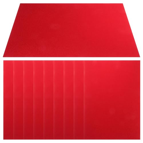 EXCEART 10St Glitzerpapier Bastelpapier Farbiger Karton einladungskarten Kunsthandwerk Papier party dekoration farbige Pappe Farbdosengriffe Origami-Papierstreifen Papier zum Basteln rot von EXCEART