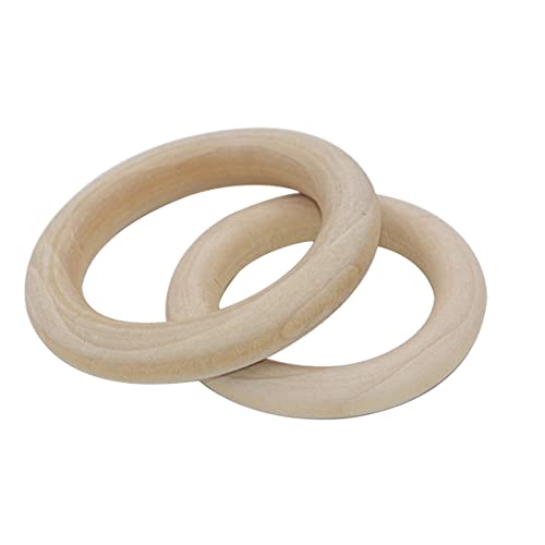 EXCEART 10St Holzring circut bastelkasten holzperle bastel material bastelmaterial Geschenkidee schmuckherstellung dekoring verkleidung decor Traumfängerring selber machen Bambus von EXCEART