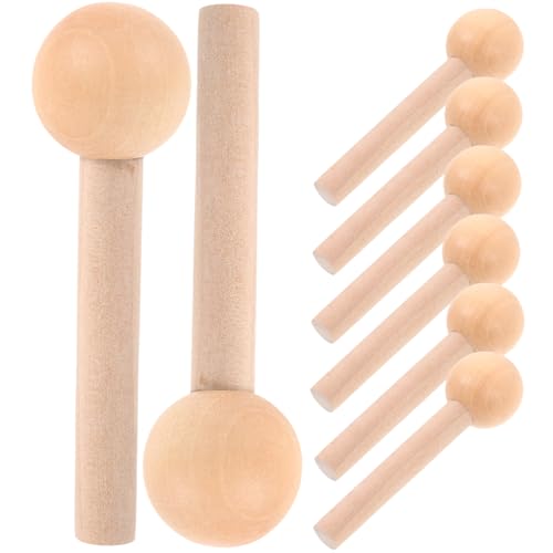 EXCEART 10St Streichholz-Lochbrett Shaker-Peg-Rack Heringe Steckbrett geriffelter Dübel Stock Haken pegboard Stecknadeln aus Holz Holzhaken für Stecktafel Steckhaken zum Aufhängen hölzern von EXCEART