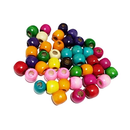 EXCEART 10mm Holzperlen Für DIY Runde Bunte Bastelperlen Lose Spacer Für Handarbeiten Und Schmuckgestaltung Ideal Für Kreative Projekte von EXCEART