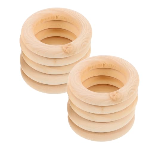 EXCEART 10st Bastelring Aus Holz Diy-bastelarbeiten Makramee-ring Metallreifen Für Bastelarbeiten Reifen Zum Basteln Ring Handwerk Schichtholzkreis Makramee-zubehör Makramee-reifen Khaki von EXCEART