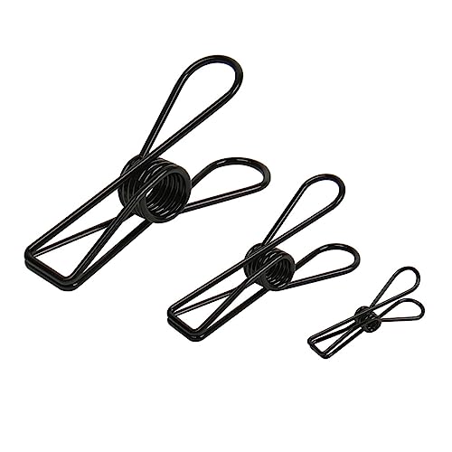 EXCEART 10st Büroklammern Für Zu Hause Schreibwaren Dateiclips Schulclips Clip-rechnung Black von EXCEART