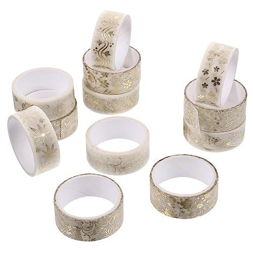 EXCEART 12 Rollen Heißpräge-washi-tape Aufkleber Wandsicheres Klebeband Fotoband Spender Scrapbooking Mit Doppelseitigem Klebeband Filzband Verpackung Transparent Japanisches Papier von EXCEART