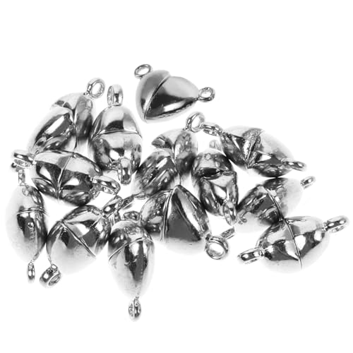 EXCEART 12 Sätze Schmuck-magnetschnalle Magnetverschlüsse Für Schmuck Magnetische Kugeln Herzanhänger Für Die Schmuckherstellung Socken-charms, Großpackung Magnethaken Silver Legierung von EXCEART