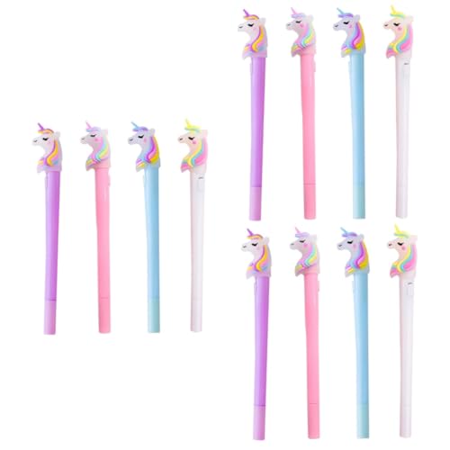 EXCEART 12 Stk Einhorn Lichtstift Kugelschreiber Einhorn einhorn Füller Stift mit Licht Kugelschreiber Textmarker Cartoon-Stift Gel Stift Schüttgut Flash-Stift Tinte Büro von EXCEART