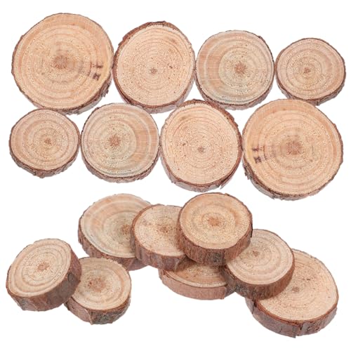 EXCEART 120St runde Holzspäne Unfertige zum Basteln DIY rundes Ausschnittornament schreib schreib schreib rundes holzbrett nupsis natürliche Holzscheiben runde Holzscheiben Kreise von EXCEART