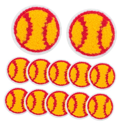 EXCEART 12st Handtuch Mit Aufgesticktem Logo Fußball-patch Gestickte Motivapplikation Patch Aufnähen Fußball-aufnäher Fußball-aufkleber Benutzerdefinierte Patches Polyesterfaden Yellow von EXCEART