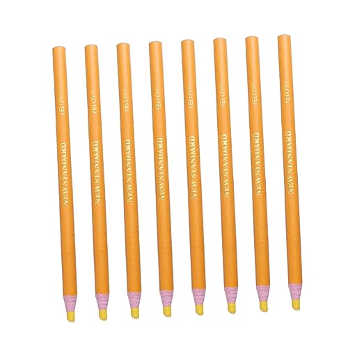 EXCEART 12st Wachsmalstift Porzellan-marker Wischen Whiteboard-marker Bleistift Abziehen Löschbare Stifte Wachs Stifte Alkoholmarker Abziehmarker Wachsstift Versiegelung Wachsmarker Yellow von EXCEART