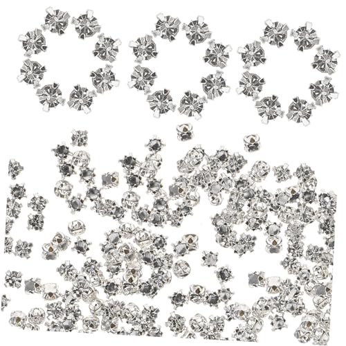 EXCEART 1440 Stk Bastele Edelsteine kleidung nähen strass silberne Strasssteine Dekorationen multi schmucksteine the gems kleid dekore selber machen Strasssteine ​​von Hand nähen Glas von EXCEART