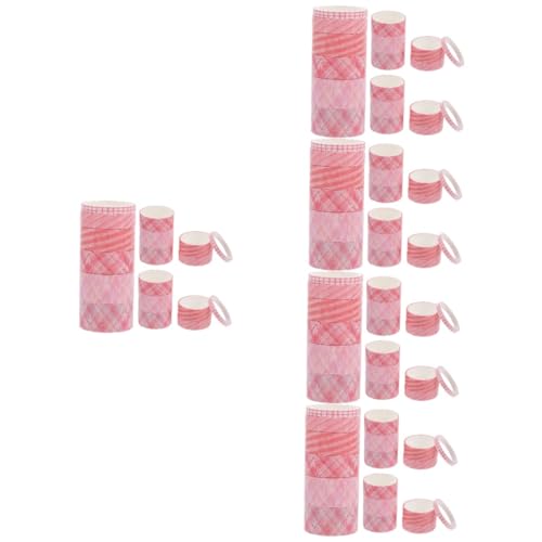 EXCEART 15 Sätze Kariertes Washi Tape Aufhänger Teppich Textmarker Clips Streifen Zeitschrift Doppelt Maskierung Led Papier Klebeband Lichter Gold Kabel Japanisches Papier Rosa von EXCEART