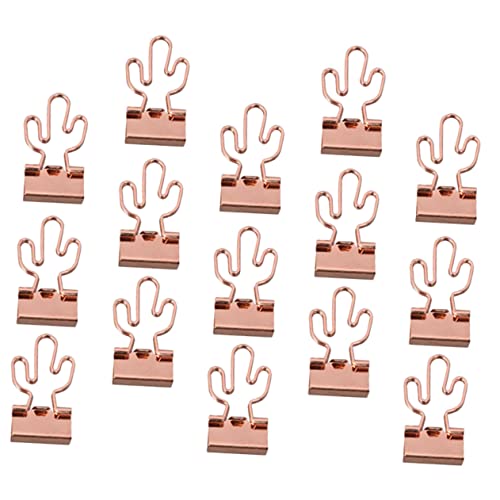 EXCEART 15st Büroordner Jumbo-büroklammern Kleiderbügel-clip Falten Textmarker Kabelklebeclips Großer Scharnierclip Binderclip Flüssig Bulldogge-clips Goldene Büroklammern Rose Gold Metall von EXCEART