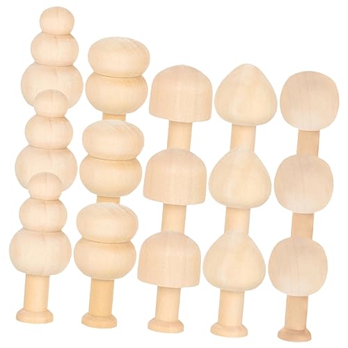 EXCEART 15st Frohe Weihnachtsbäume Weihnachtsbaum-modell Für Den Weihnachtstisch Unvollendete Peg-puppen Unbemalte Peg-puppen Christbaumschmuck Weihnachtsbäume Formen Dekor Holz von EXCEART