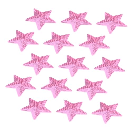 EXCEART 15st Fünf-punkte-sternpatch Mit Pailletten Matten Griff Matte Accessoires Bag Star Patches Dekorative Abdeckungswischer Stoffaufkleber Mit Pailletten Kit-band Rosa Das Haustier von EXCEART