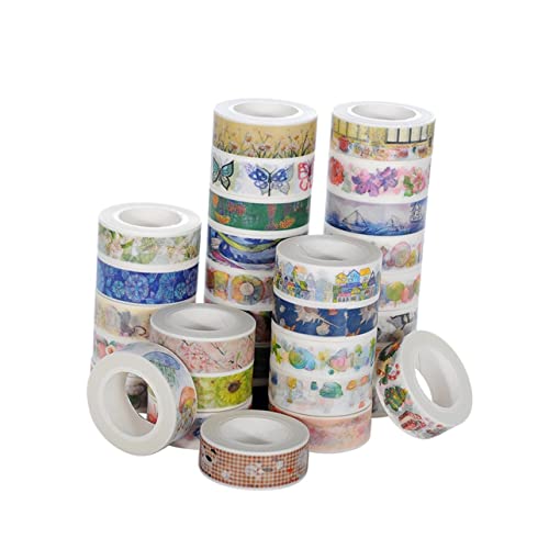 EXCEART 16 Stück Rollen dekorative Klebebänder büromaterial the washi tape papierklebeband bescherung spiegel rahmen party sachen wischtelgeschenk buntes klebeband dekoratives Papierband von EXCEART