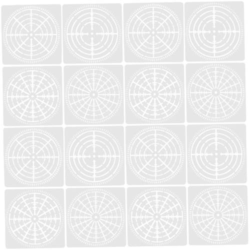 EXCEART 16 Stück Spinnennetz Vorlagen Zubehör Zarte Mandala Punkt Vorlagen Wiederverwendbare Schablonen Heimwerkerbedarf DIY Schablonen Tägliche Mandala Punkt Vorlagen Tragbare von EXCEART