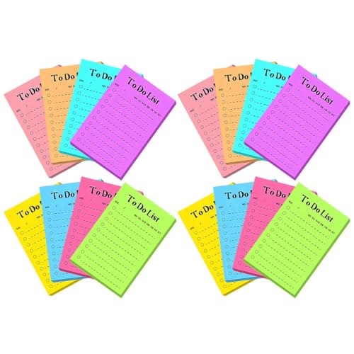 EXCEART 16 fluoreszierendes Papier einfache Notizblöcke nützlicher Memo-Sticker Home-Memo-Aufkleber sticky notes book write board tragbare Memo-Aufkleber selbstklebender Hinweisaufkleber von EXCEART