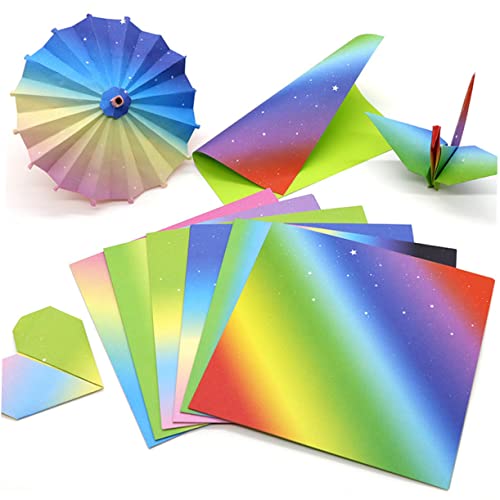 EXCEART 174 Stk Quadratisches Papier Regenbogenfaltpapier Bastelpapier Krepp-papier Kunstdruckpapier Doppelseitiges Origami-papier Kreatives Origami Papiere Falten Papierfalten von EXCEART