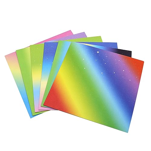 EXCEART 174 Teiliges Farbverlaufs Origami Papier Regenbogen Faltpapier Regenbogen Origami Papier Origami Tausend Kraniche Kit Bastelarbeiten Quadratisches Faltpapier Origami Für von EXCEART