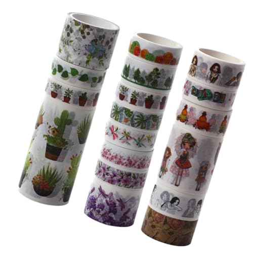 EXCEART 18 Rollen Dekorative Maskierungs-Washi-Tapes verwaschenes Klebeband Abdeckband zum Lackieren Abdeckpapier Verpackung the washi tape Decorative tape geschenkset nahtloses Klebeband von EXCEART