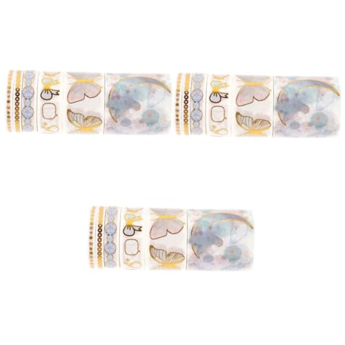 EXCEART 18 Rollen Set Taschenband Dekorative Bänder Für Sammelalben Washi-tape-aufkleber Selbstklebende Diy-klebebänder Washi-tape-ästhetik Washi Tape Kawaii Dekorative Klebebänder Papier von EXCEART