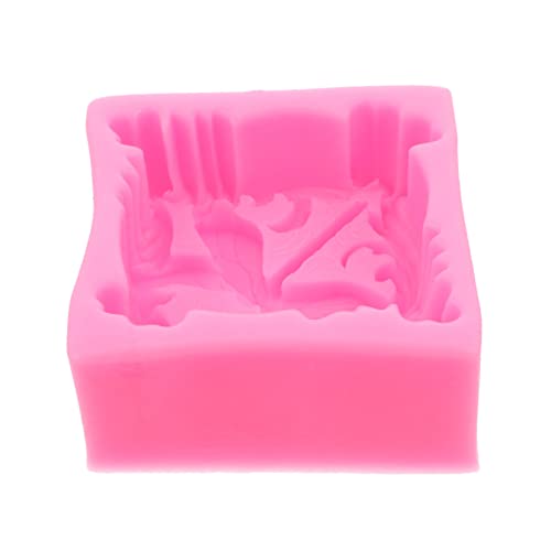 EXCEART 1Stk Silikonform Kuchen funkeln Backformen Würfel Süßigkeiten Schimmel Zinn schokoladenform silikonmuffinformen handgefertigte Seifengussform DIY Fondantform 3D-Form Kieselgel Rosa von EXCEART