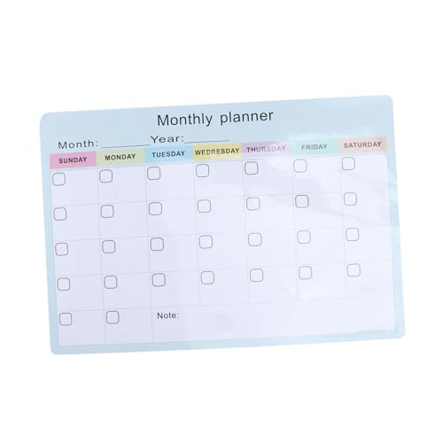 EXCEART 1stk Magnettafel Trocken Abwischbarer Tafelkalender Magnetischer, Trocken Abwischbarer Kalender Magnetische Plantafel Für Haustiere Magnet-notizblock-planer-kalender Plastik von EXCEART