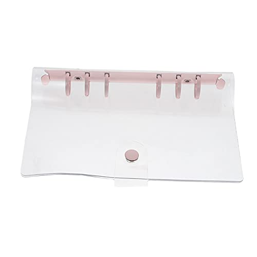 EXCEART 1stk Taschenbuchetui Notizblöcke Tischtuch Transparenter Miniordner Sammelalbum-notizblock Mit Losen Blättern Klarer Planerabdeckungen Büromappen Transparentes Notizbuch Rosa Pvc von EXCEART