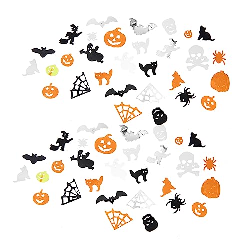 EXCEART 2 Halloween Pailletten Streut Pailletten Halloween Fotoverzierung Halloween-streuungen Tischdekoration Für Party Partytischdekoration Halloween-party-streuung Pvc Partybedarf Blitz von EXCEART