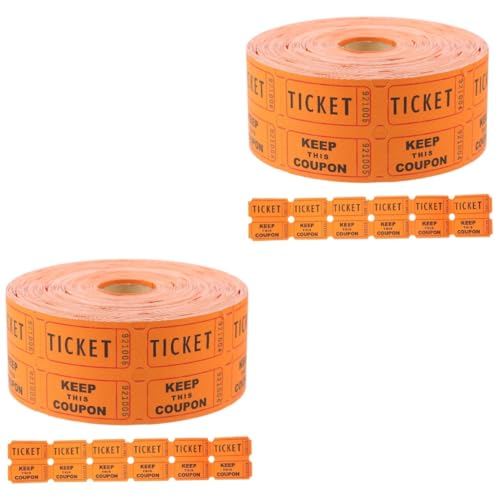 EXCEART 2 Rollen Etiketten für Tombola-Tickets evengers event match Getränkekarten Tombola-Tickets verdoppeln Etiketten für Veranstaltungstickets Eintrittskarten für Veranstaltungen Papier von EXCEART